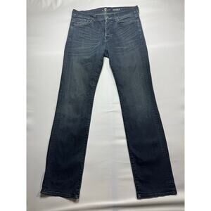 7 for All Mankind Men's Standard Fit Straight Leg Blue Jeans - Size 34 (35x35)